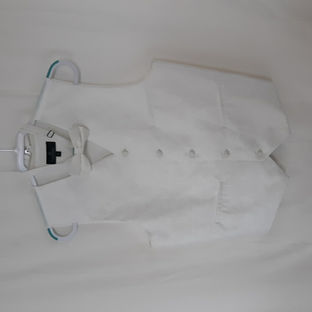 Men's Vittorino White Vest/Tie sz Small